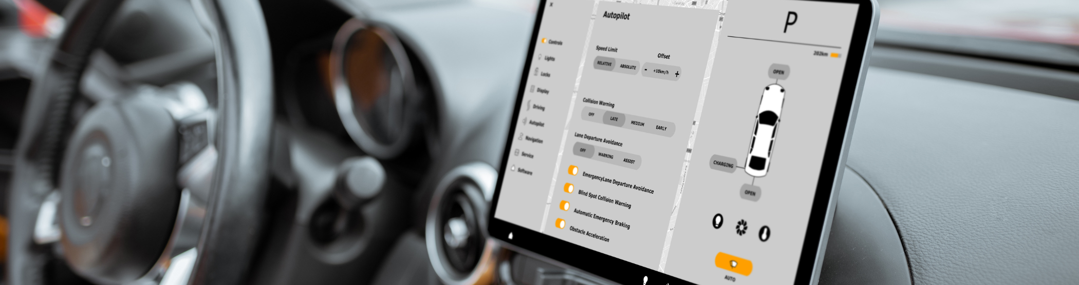 electric car dashboard