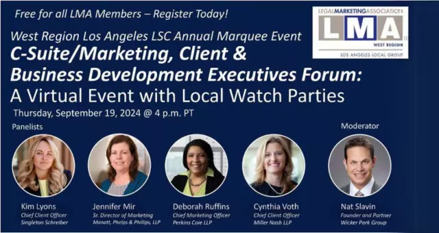 C-Suite, Marketing, Client, & Business Development Executives Forum: A Virtual Event with Local Watch Parties