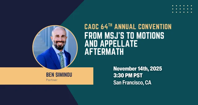 From MSJs to Motions and Appellate Aftermath