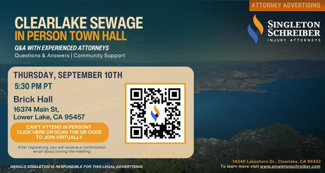 Clearlake Sewage Spill In Person Town Hall (09/10/2026)