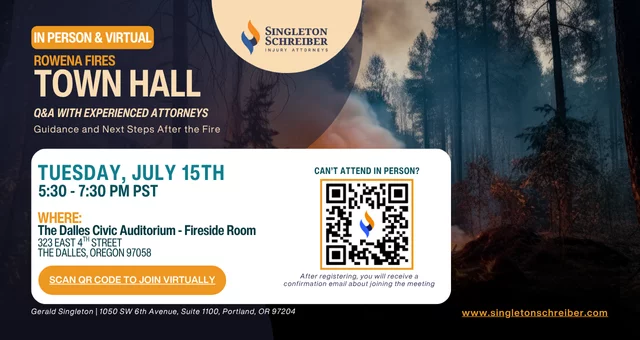 Rowena Fire In-Person Town Hall (July 15th)