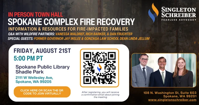 Spokane Complex Fire Recovery In Person Town Hall [08/21/2026)]