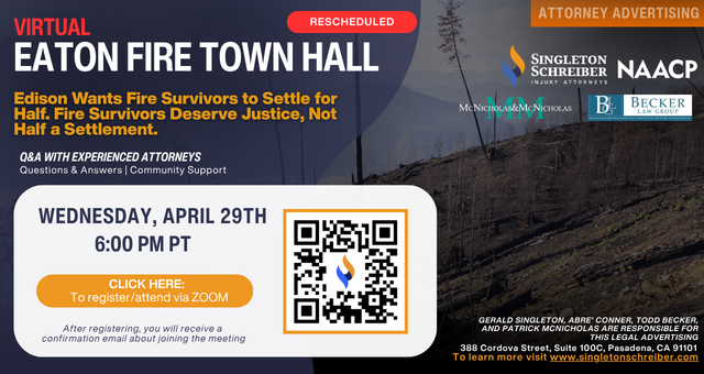 Eaton Fire Town Hall 4.29.26