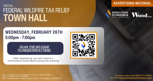 Federal Wildfire Tax Relief Town Hall (Virtual - Client Only) February 26th 