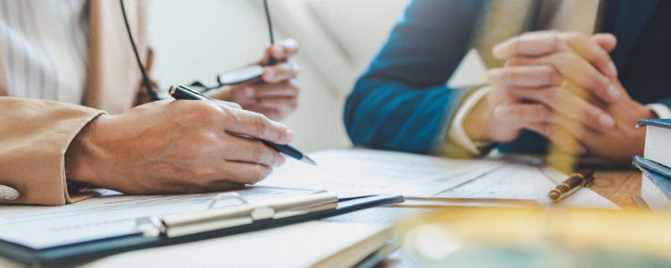 Attorneys working at desk