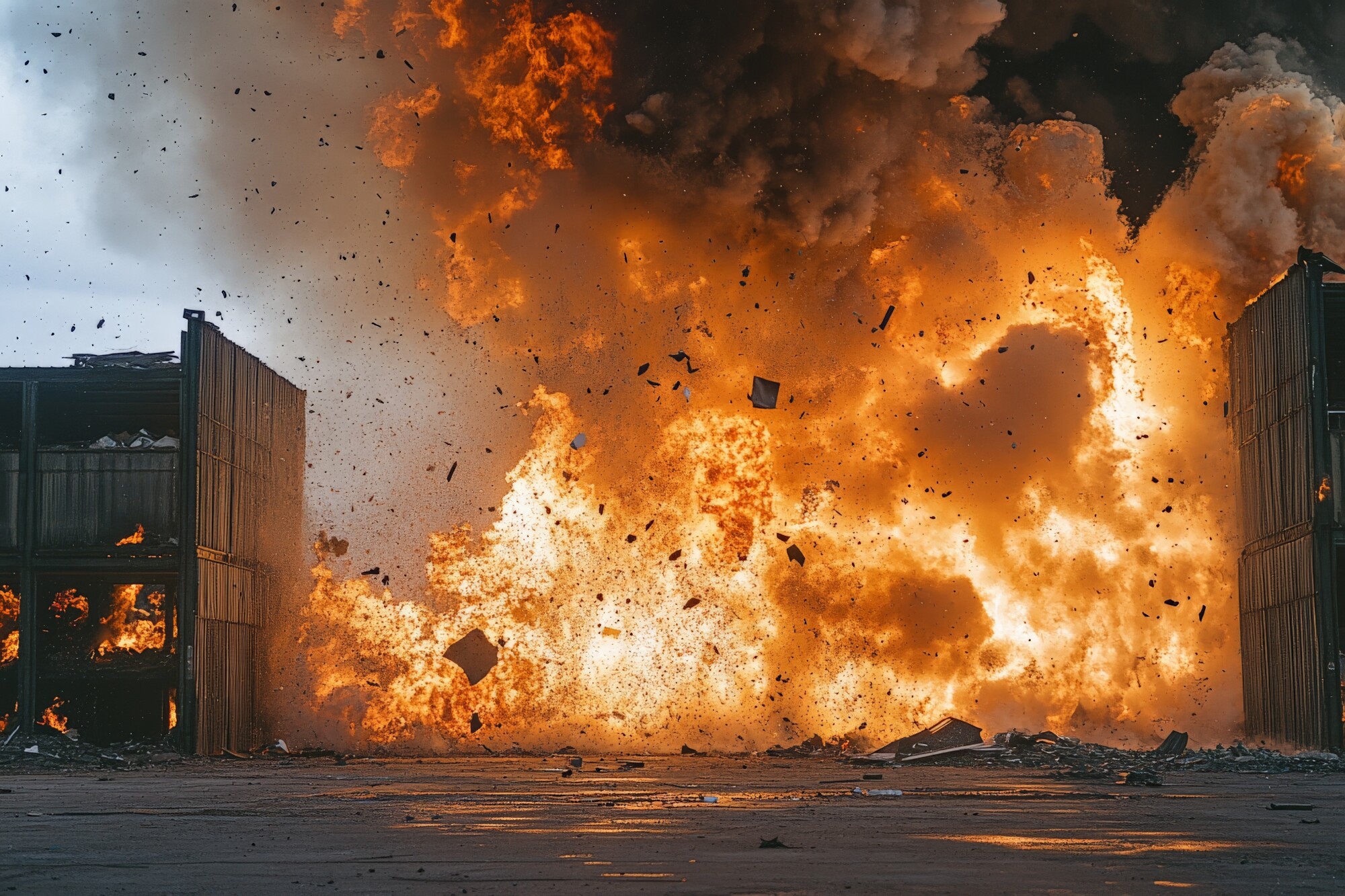 explosion at warehouse