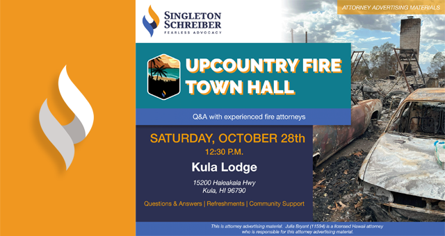 Upcountry Fire Town Hall | Maui Fires