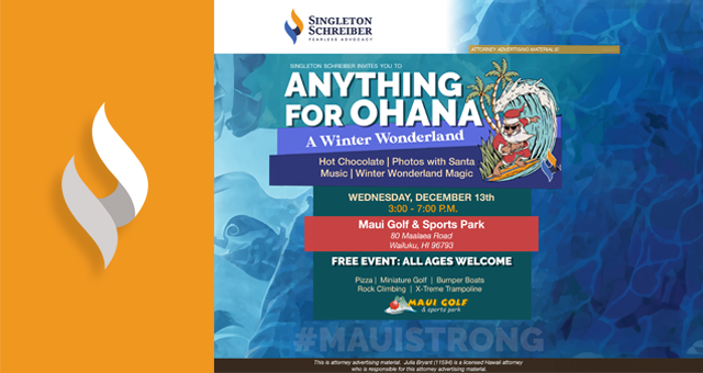 An event flyer for the Anything For Ohana event